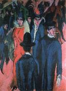 Ernst Ludwig Kirchner berlin street scene oil